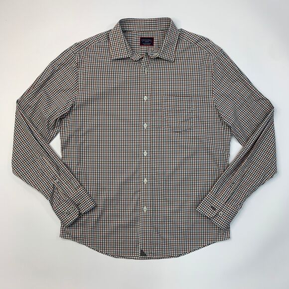 Untuckit Mirassou Dress Shirt Mens M Medium Button Up Multi Gingham Checkered - Picture 2 of 11